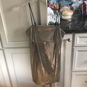 metallic forever 21 dress